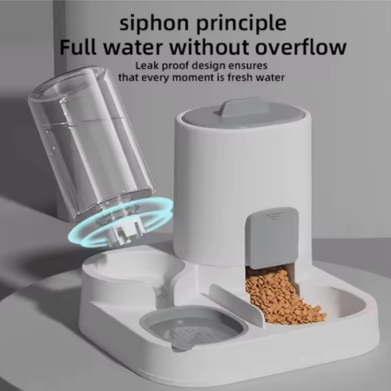 Pet Water Dispenser, Cat Bowl, Smooth Food & Water Supply Dog Bowl, Cat Feeding Water Feeder