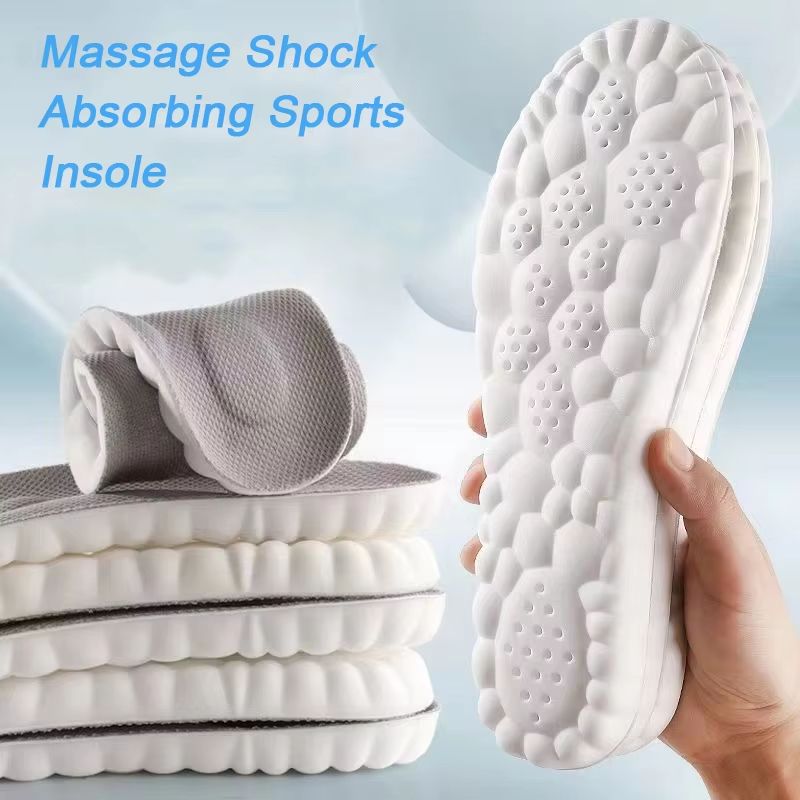 4D Ultra-Soft Sports Insoles with Arch Support and Antibacterial Comfort