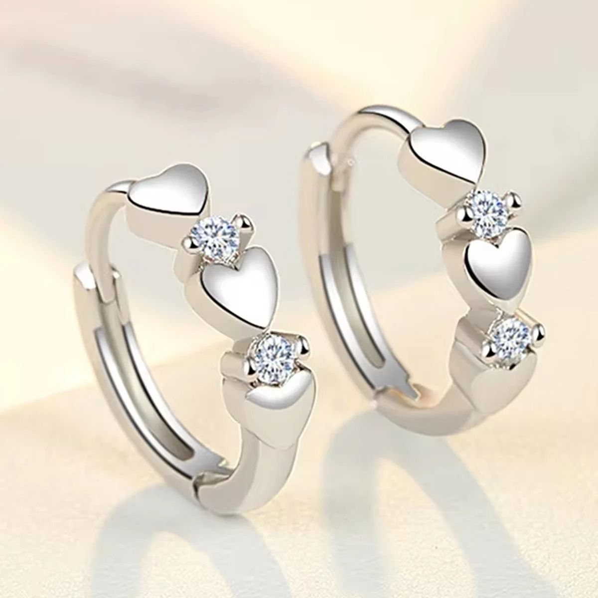 Heart Small Hoop Earrings for Women