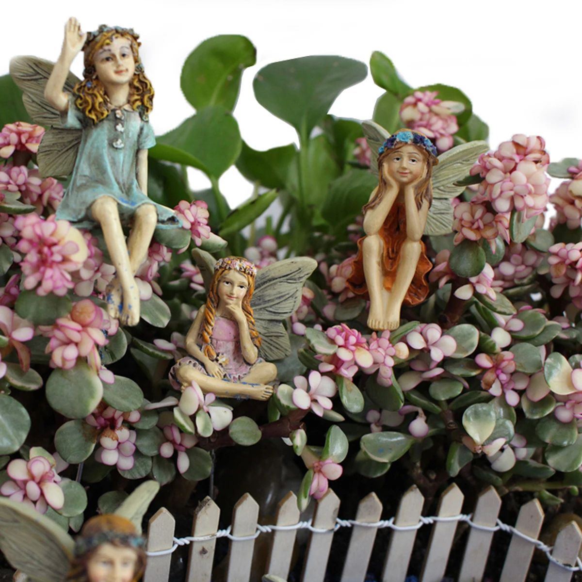 Enchanted Garden Fairy Stakes Set Mini Fairy Garden Decor for Pots and Lawn