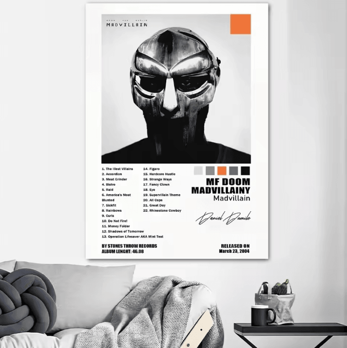 MF DOOM Iconic Album Cover Canvas Poster – Hip Hop Wall Art Decor