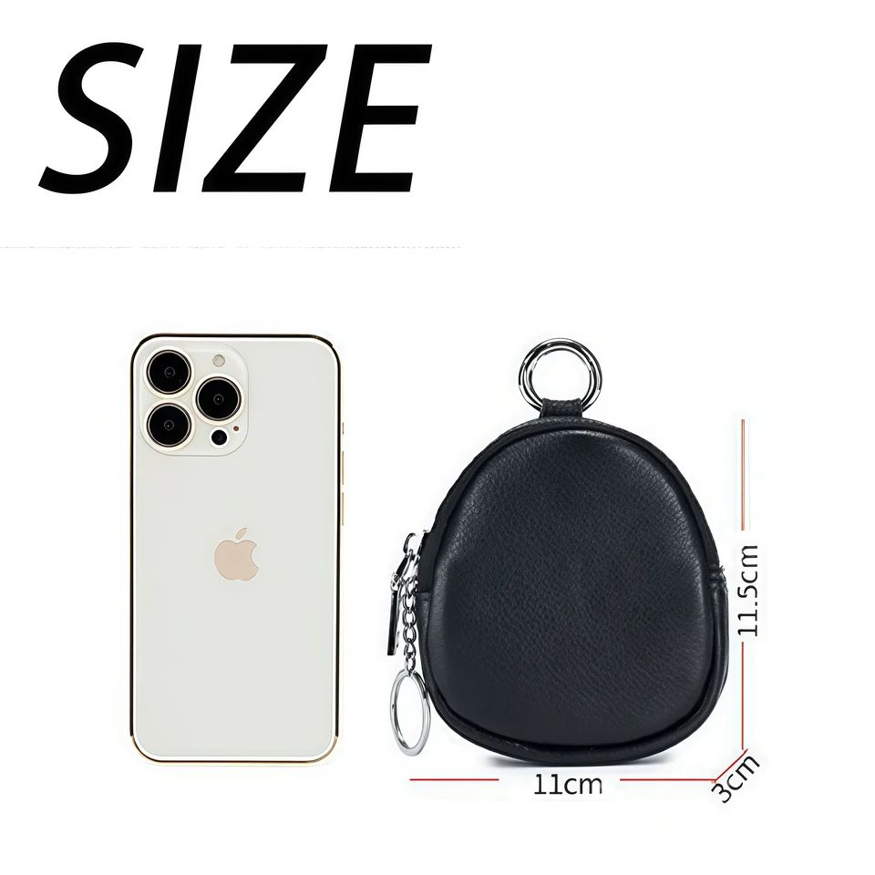 Leather RFID Keychain Wallet Pouch