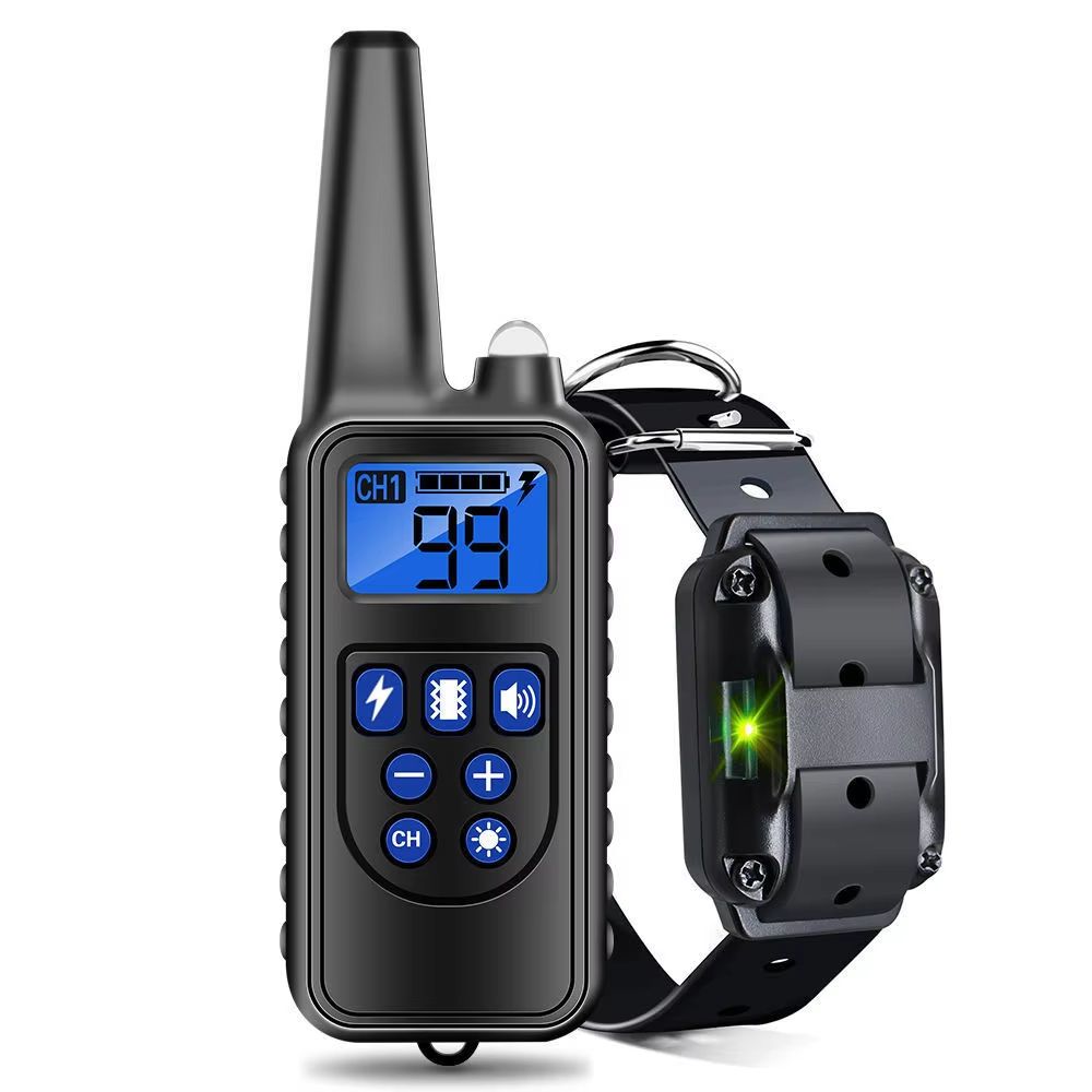 Rechargeable Dog Training Collar with Vibration, Shock, and Anti-Bark Control
