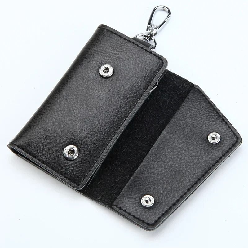 Genuine Leather Car Key Organizer Pouch Key Holder Wallet