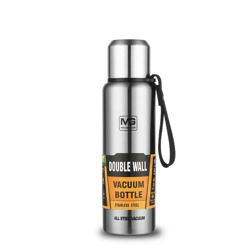 304 Stainless Steel Large Capacity Vacuum Flask Insulated Thermos Bottle With Carry Rope
