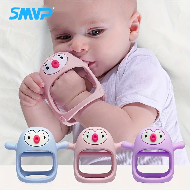 Silicone Wrist Teether Pacifier for Babies – Anti-Drop Infant Teething Toy (0–6 Months)