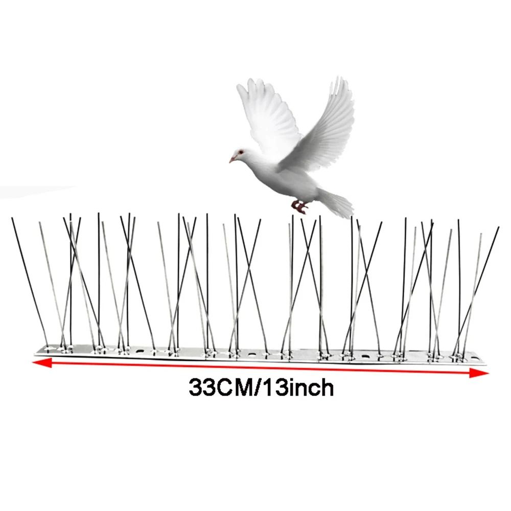 Humane Bird Deterrent Perch Strips Stainless Steel Anti Perching Barrier for Balcony Fence and Eaves