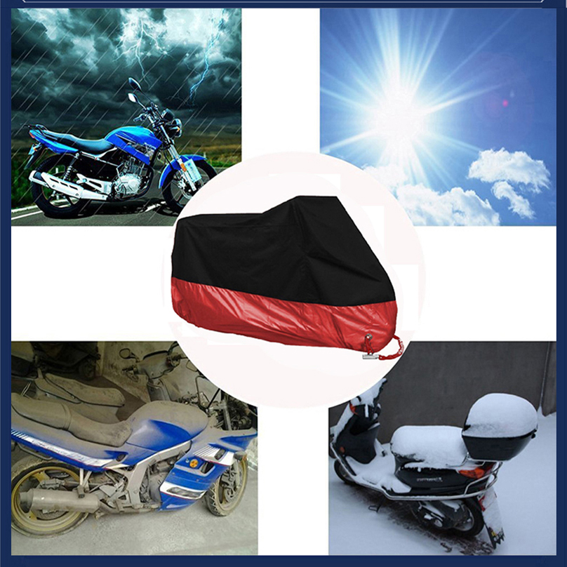Universal Motorcycle Cover, Waterproof Outdoor UV Protector, Dustproof Bike & Scooter Covers