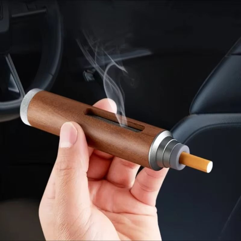 Portable Car Ashtray with Lid Large Capacity Cigarette Ash Holder