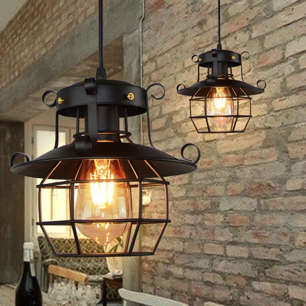 Industrial Retro Pendant Light for Dining Room Bar Corridor and Bedroom with Vintage Hanging Design