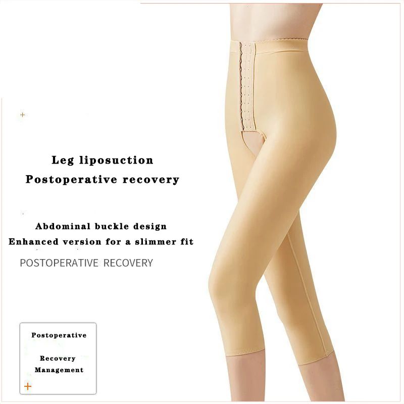 Womens Post-Liposuction Compression Shapewear – Thigh & Belly Control Recovery Pants Medical Body Shaper