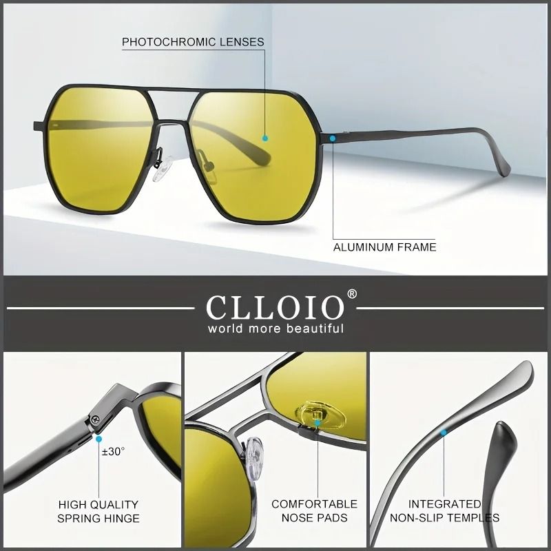 CLLOIO Photochromic Polarized Driving Glasses UV400