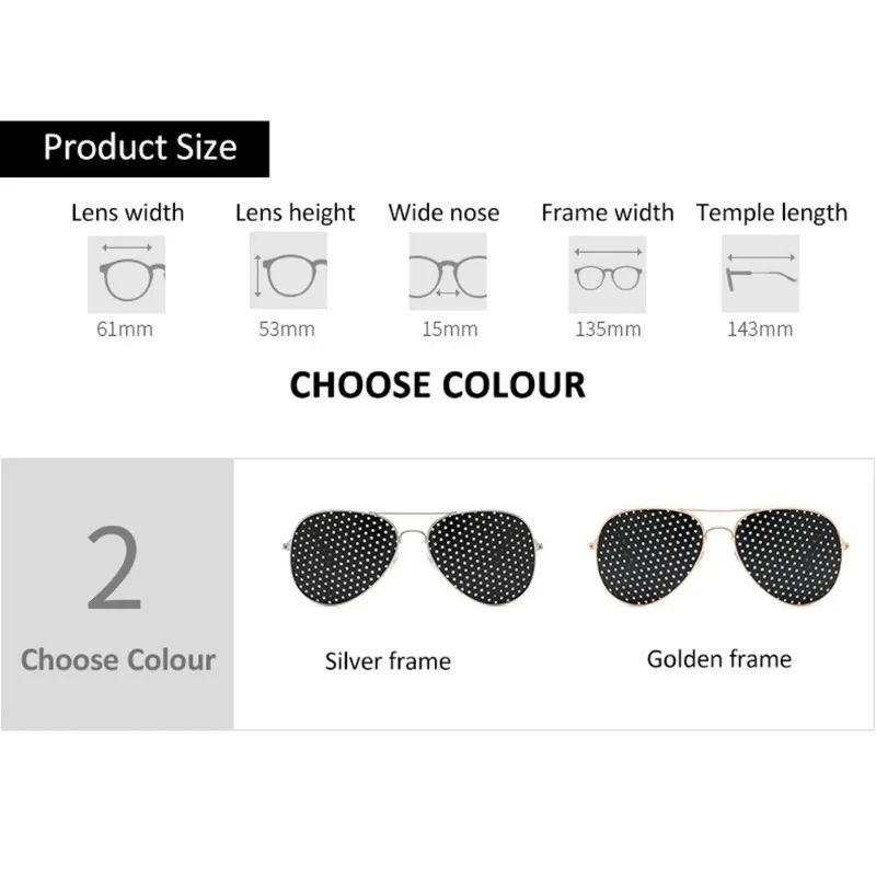 ClearView Pinhole Vision Improvement Glasses for Eye Strain Relief
