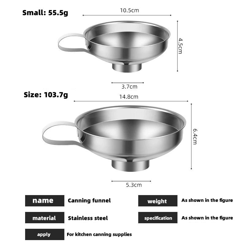 Stainless Steel Wide Mouth Canning Funnel