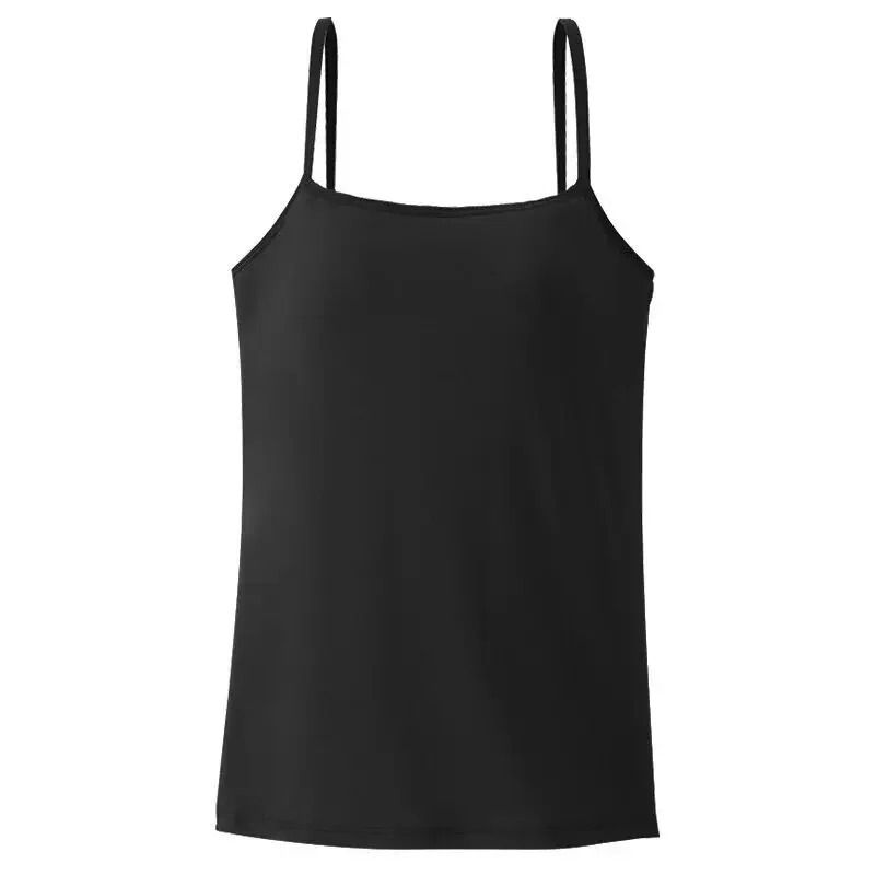 Women Slim Fit Camisole Crop Top Stretch Tank Vest Summer Layering Basic