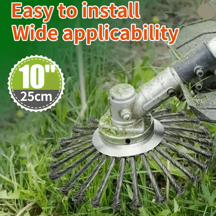 SteelForce Universal Weed Brush Cutter Head for Lawn Mowers and Rust Removal