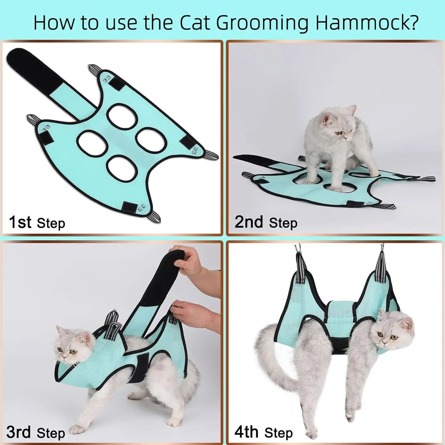 Pet Grooming Hammock Helper For Cats And Small Dogs