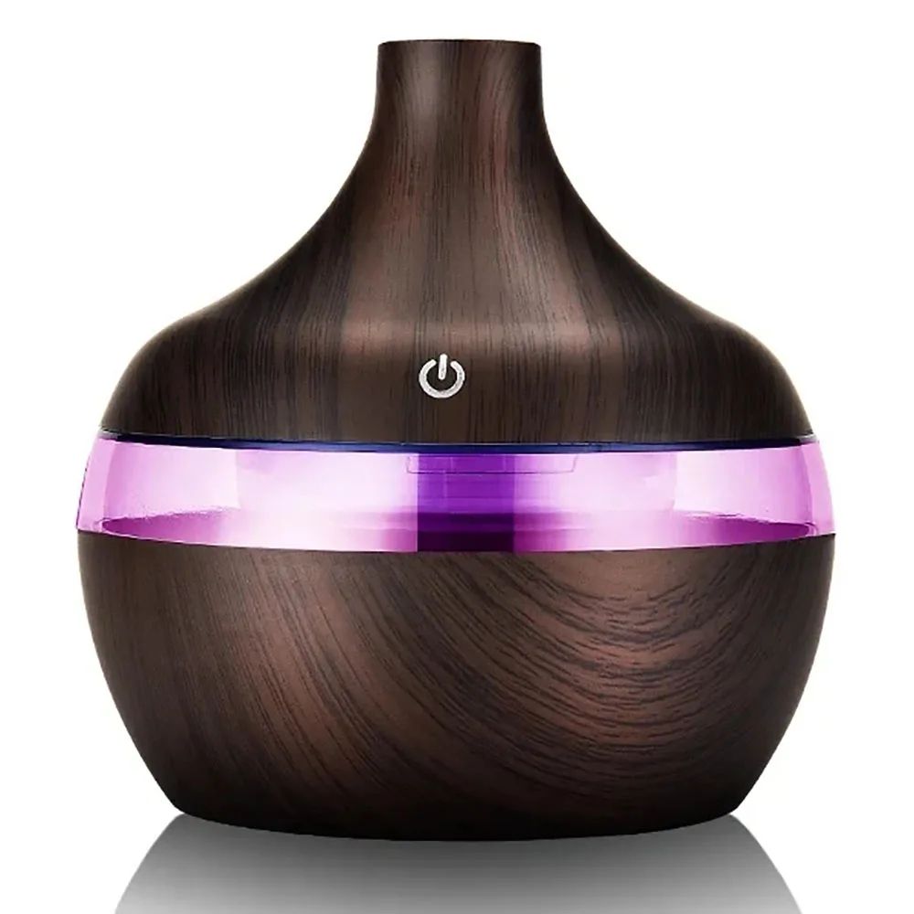 Wood Grain Aromatherapy Diffuser Ultrasonic Air Humidifier with Remote Control