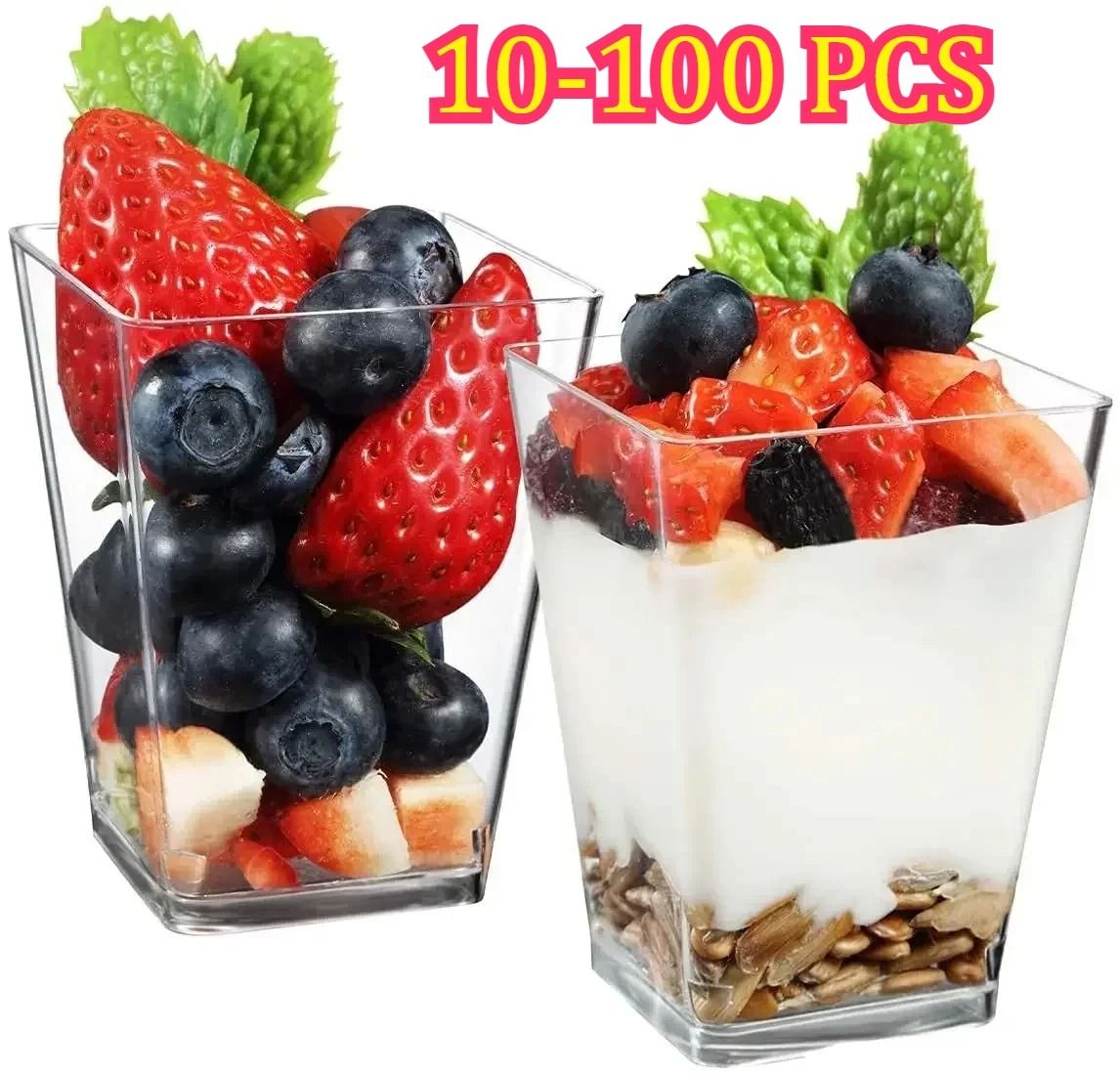 Mini Ladder Shaped Disposable Dessert Cups for Parties and Treats