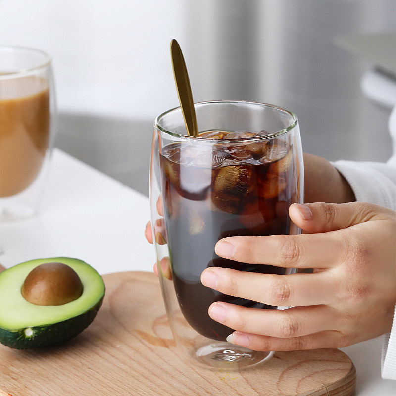 Premium Handmade Double Wall Glass Cups Insulated Transparent Tea, Espresso, Whisky, and Coffee Mugs