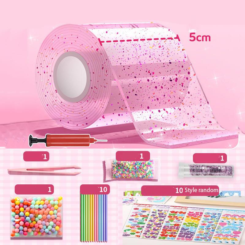 Double Sided Nano Glue Knead Music Tape Bubble Blowing Stickers Full Set of Nano Tape Decompression Toy