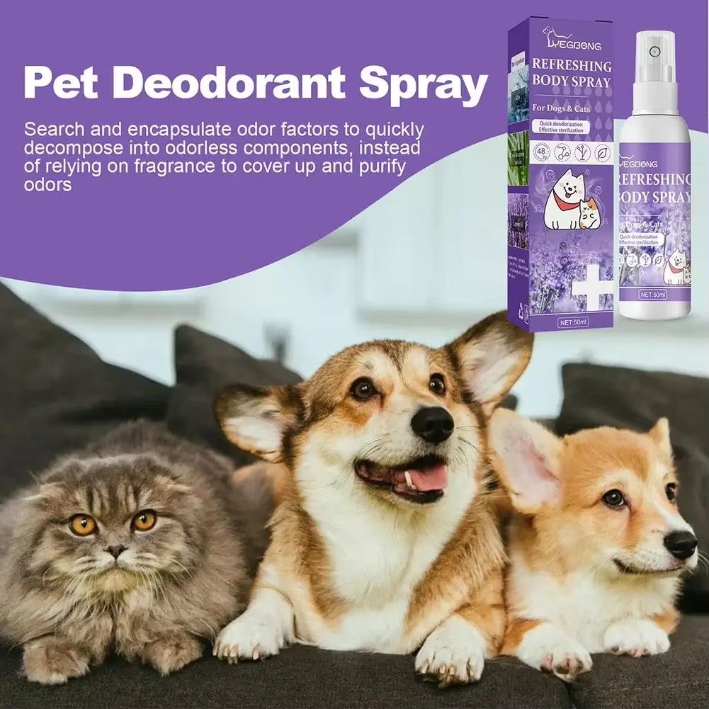 Lavender Bliss Pet Deodorizing Spray – Long-Lasting Dog Deodorizer for Fresh-Smelling Pets