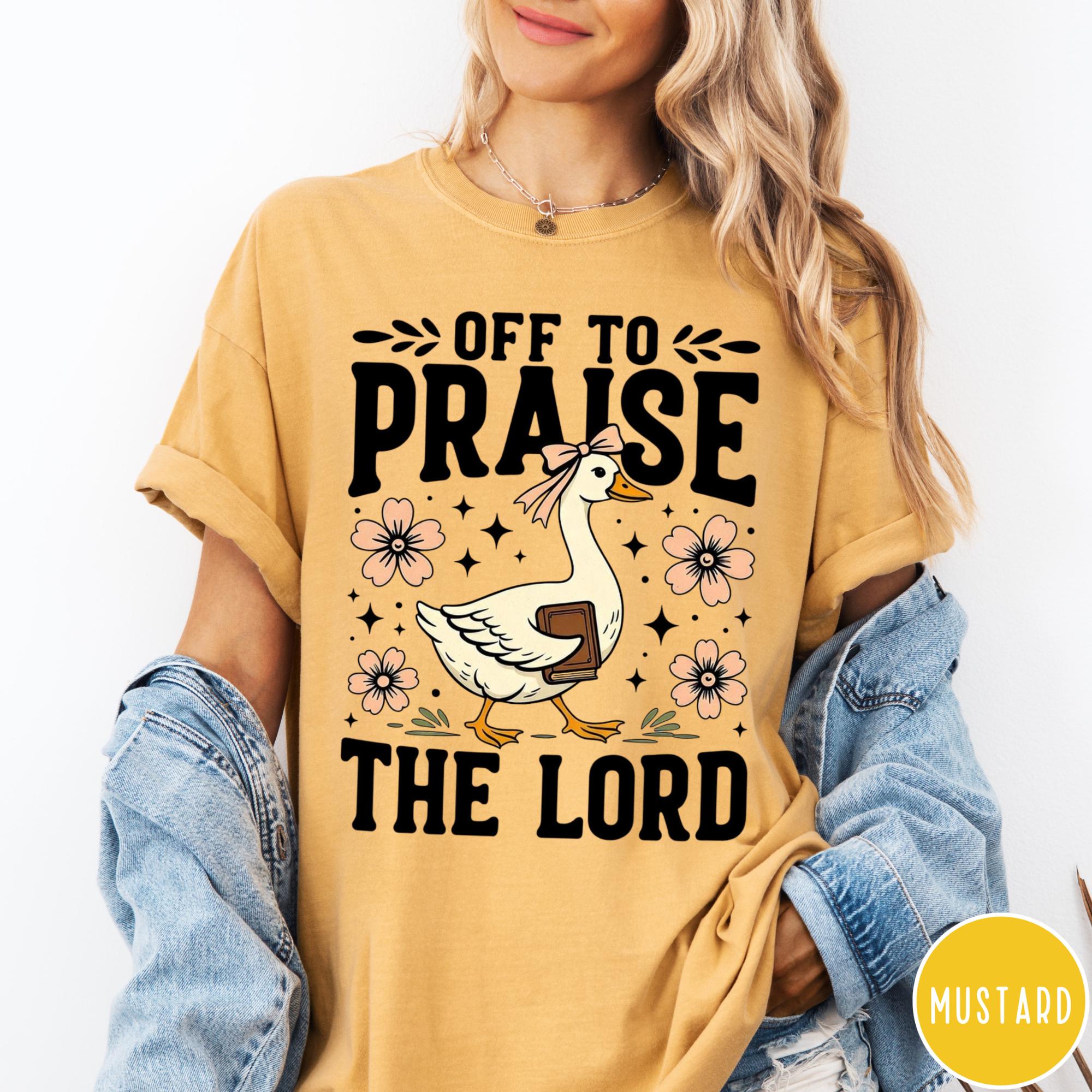 Praise the Lord Shirt Christian Faith Graphic Tee Religious Inspirational Gift