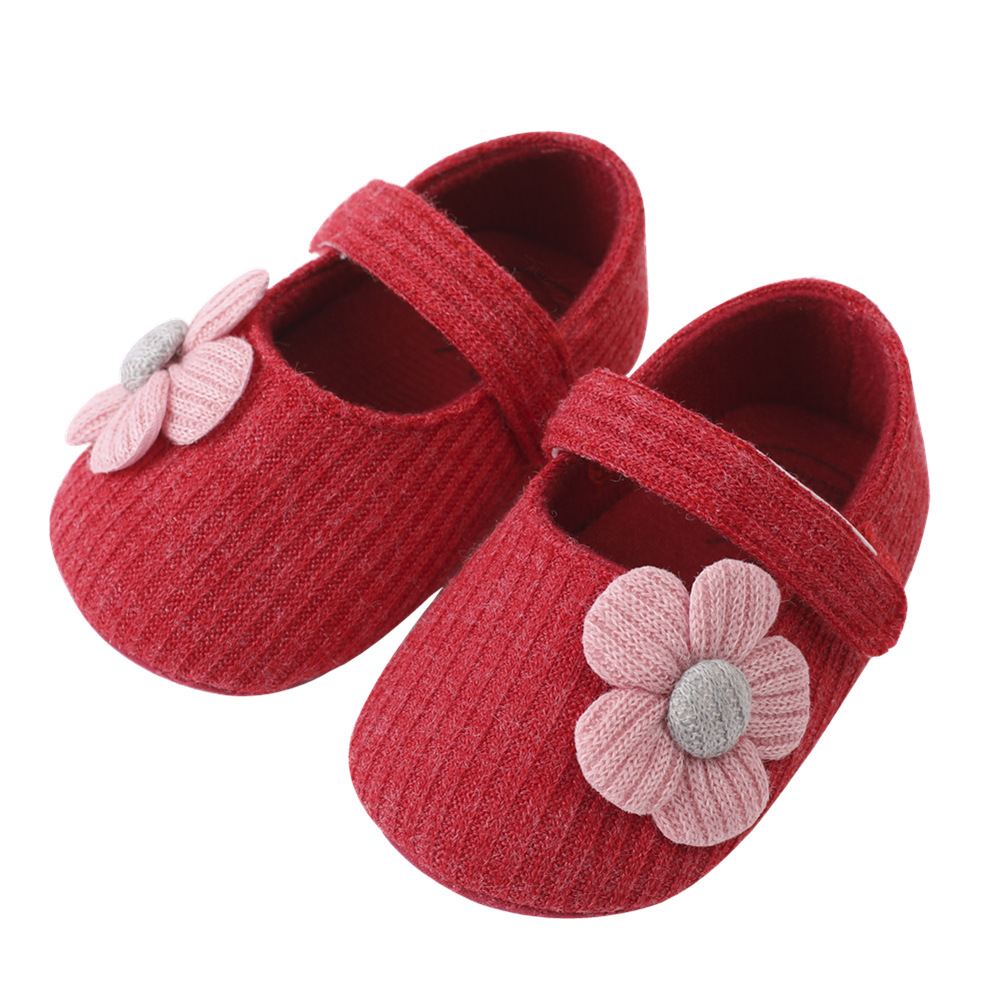 Baby Girls Cotton Shoes Retro Style Spring Autumn Prewalkers, Infant Soft Bottom Toddler First Walking Shoes