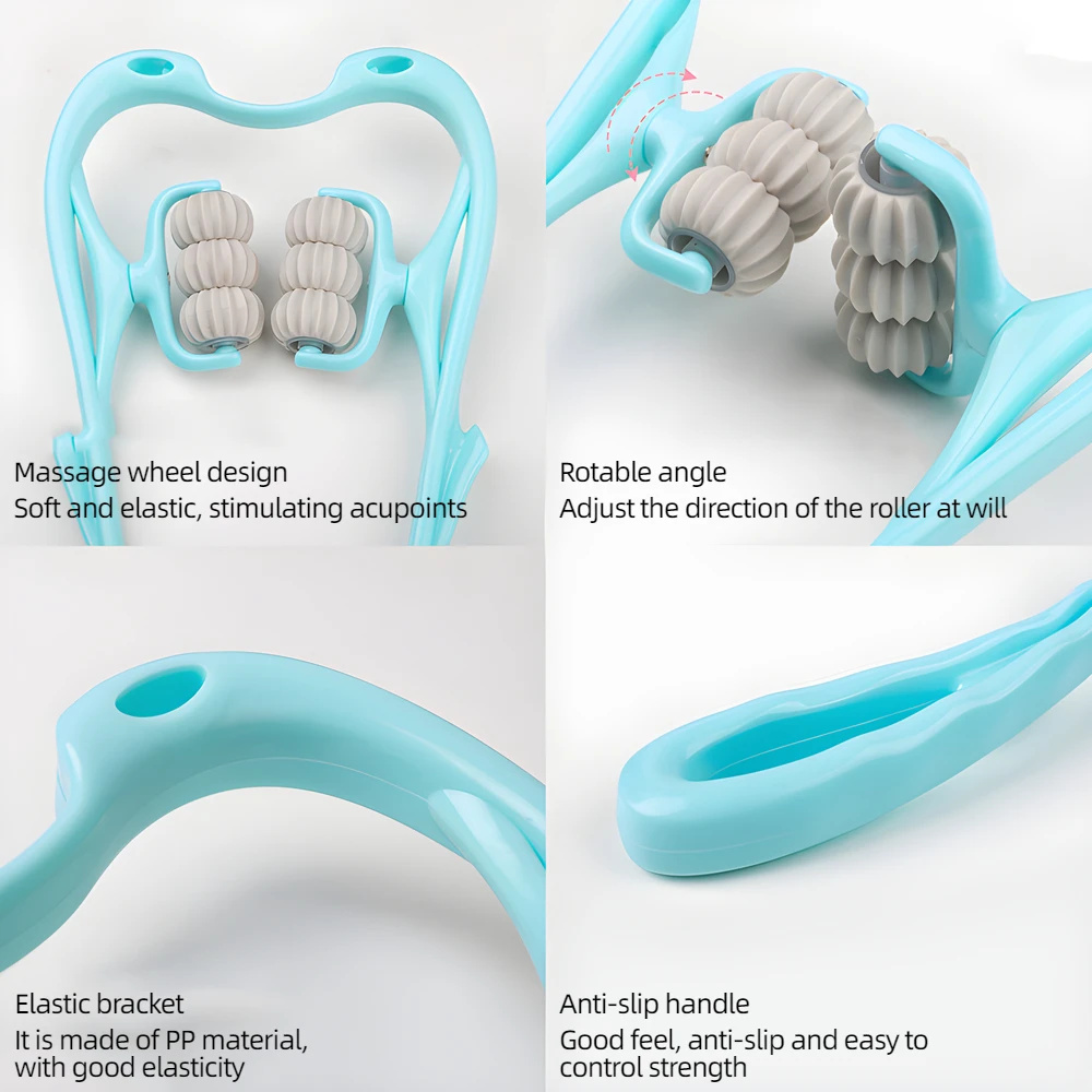 Manual Neck Clamp, Cervical Neck Massager, Kneading Roller, Shoulder and Neck Relaxation Massager
