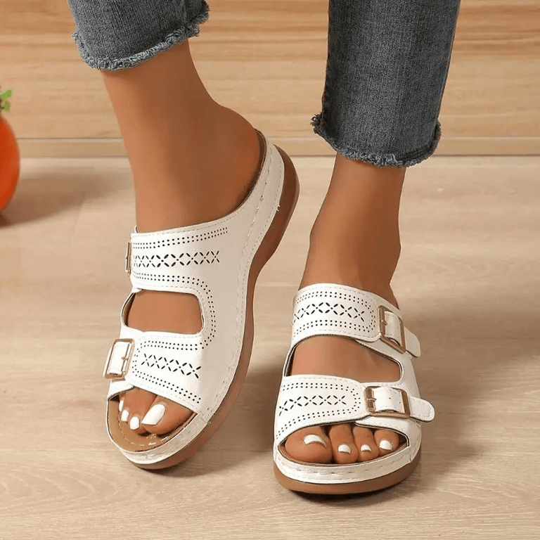 Womens Wedge Slippers Orthopedic Open Toe Platform Sandals