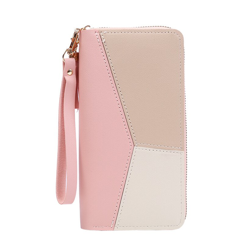 Fashion PU Leather Zipper Wallet Womens Long Purse & Card Holder