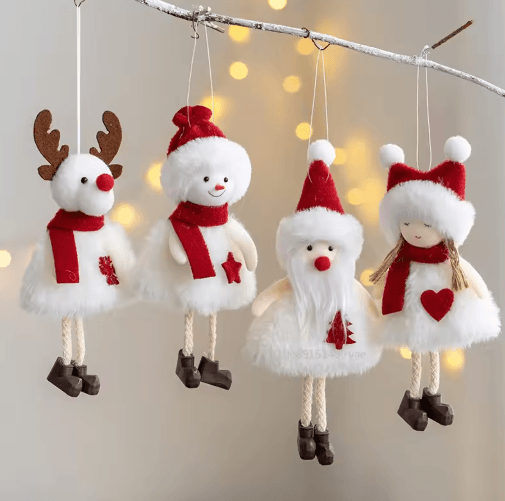 Angel Doll Christmas Tree Ornament – Hanging Angel Plush Decoration for Holiday & New Year