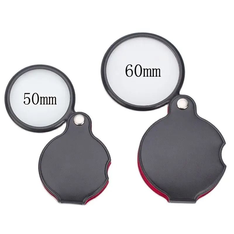 Portable Leather-Bound Mini Magnifying Glass