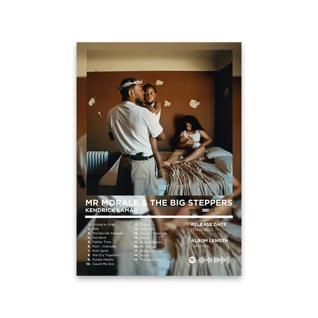 Retro Rapper Album Cover Poster Canvas Print for Music Room Decor