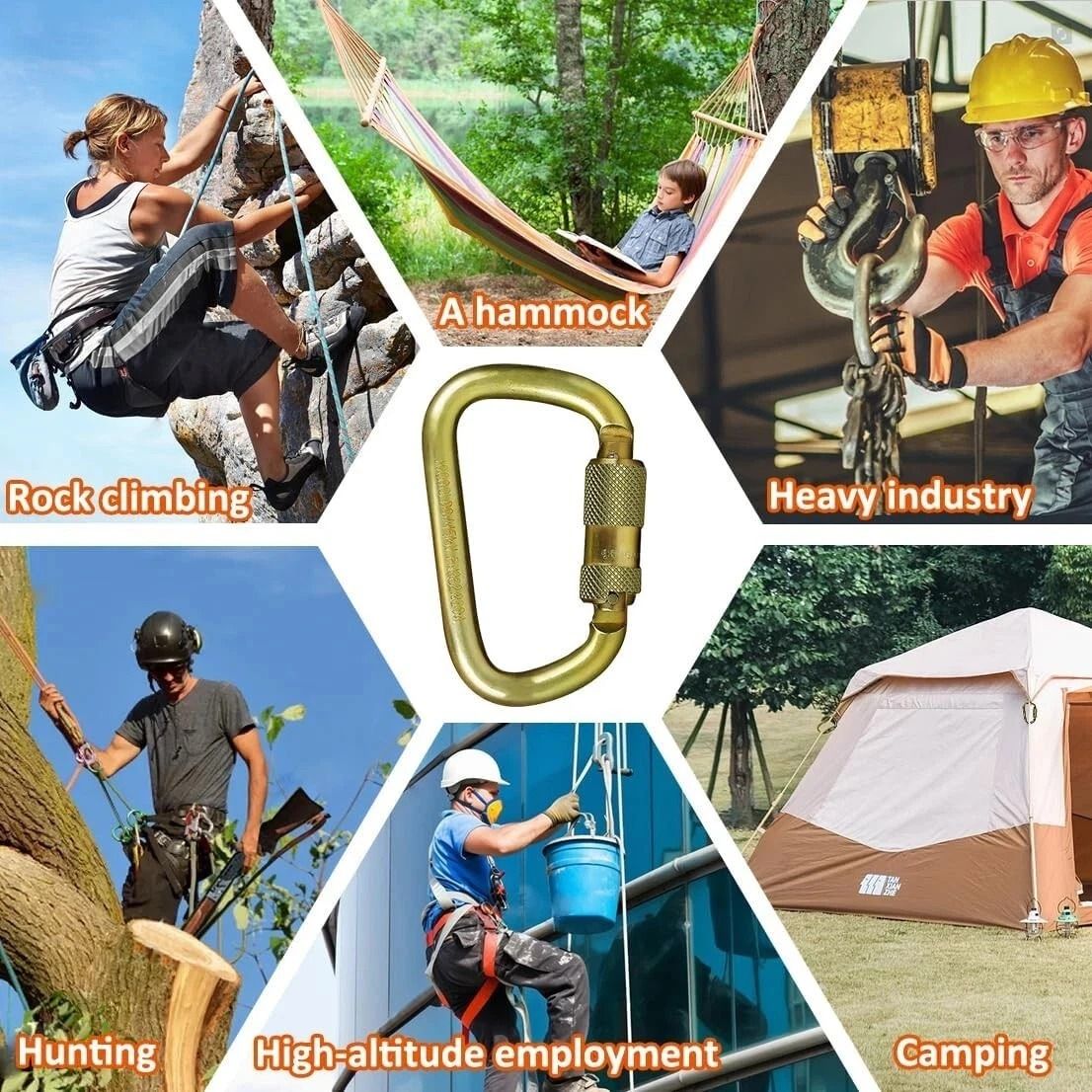 Heavy Duty Auto Locking Climbing Carabiner