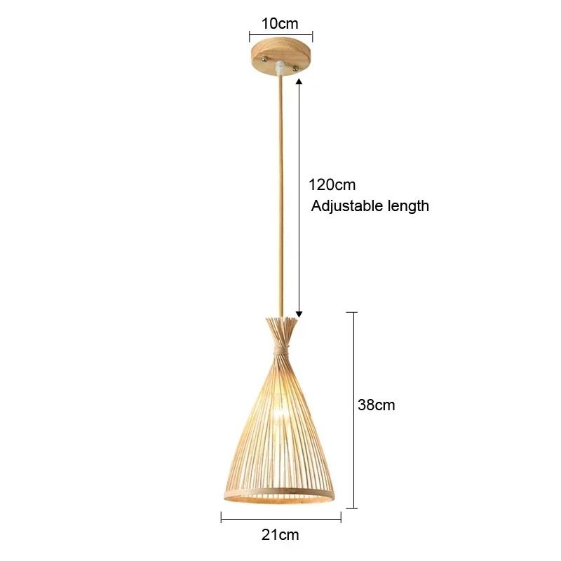 Rattan Wicker Bamboo Pendant Ceiling Lamp