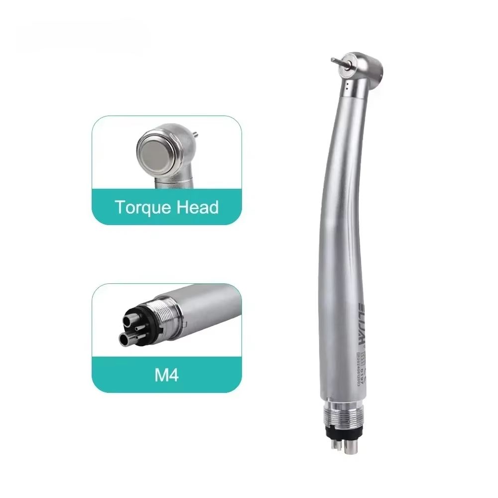 Dental LED High Speed Handpiece Air Turbine with Push Button Ceramic Bearing and Water Spray