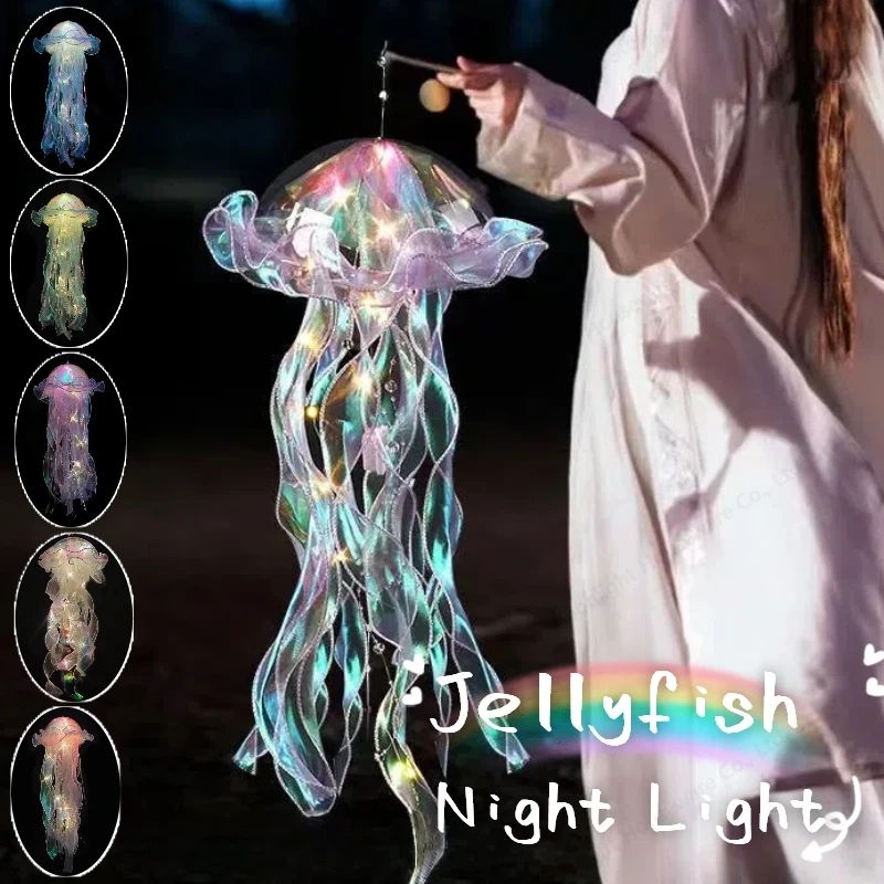DIY Jellyfish Hanging LED Ceiling Lamp