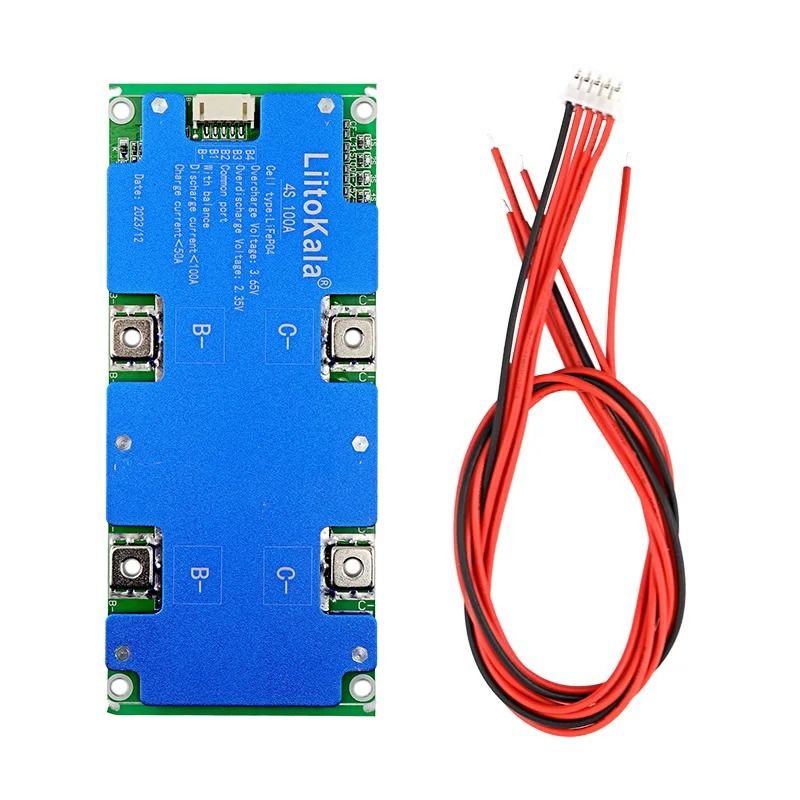 LiitoKala 4S 12V 100A LiFePO4 Battery Protection Board with Balanced Charging