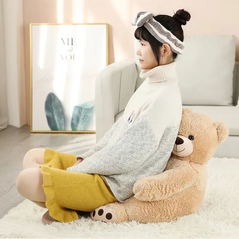 Cartoon Plush Animal Sofa Chair for Kids, Soft Baby Floor Seat (Teddy Bear, Panda, Unicorn, Duck)