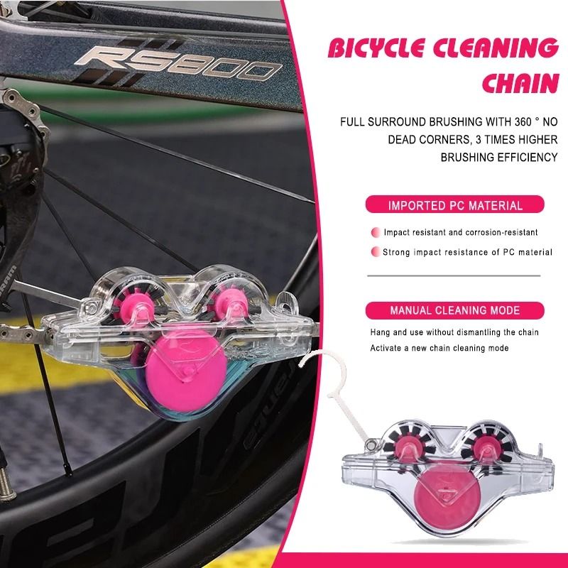 Bicycle Chain Cleaner Kit With Scrubber Washer Tool