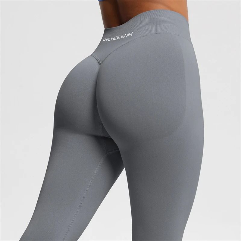 2025 Bum Shaping Leggings Seamless Low Waist Ribbed Gym Pants