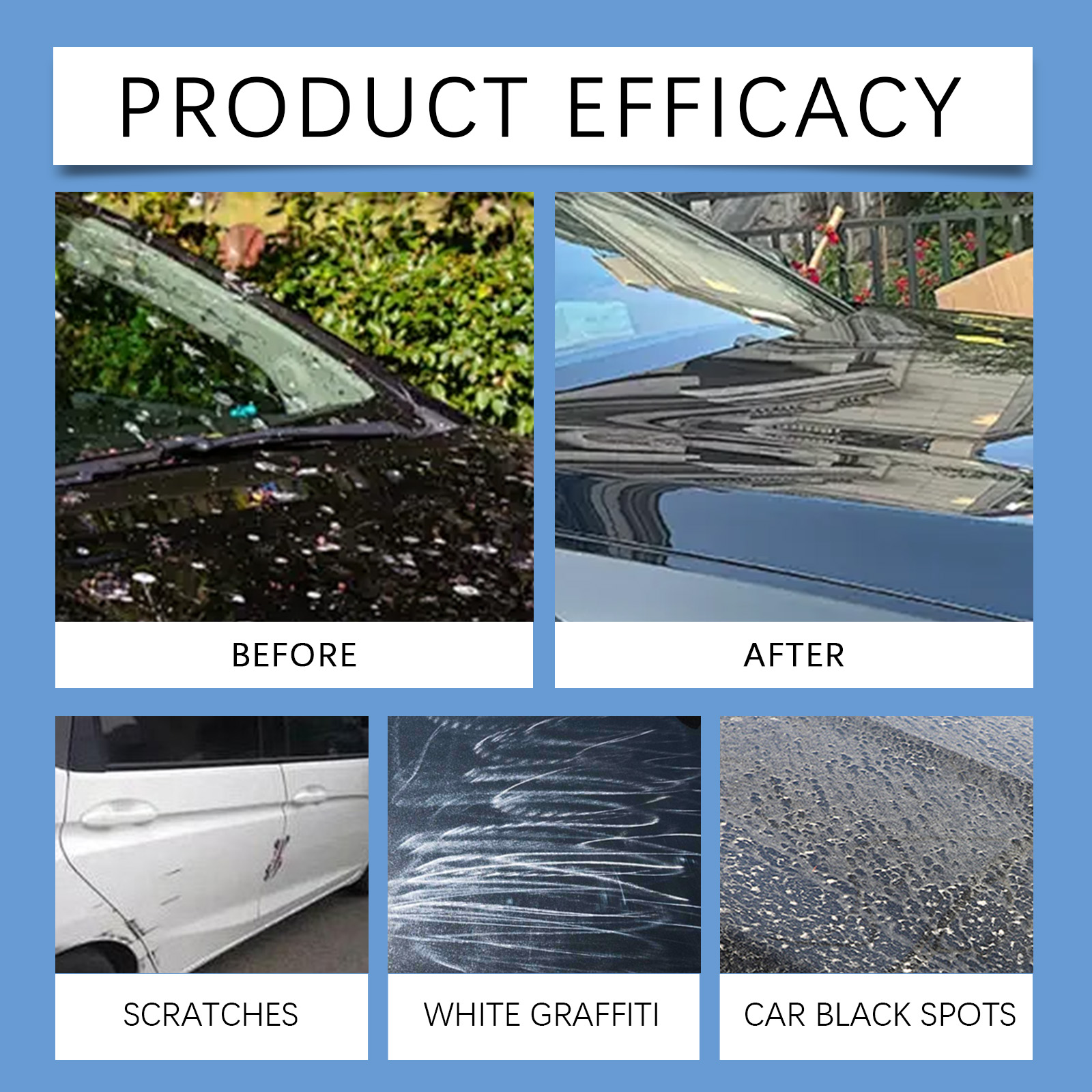 Hydrophobic Car Coating Maintenance Spray Quick Dry Water Repellent Car Polish
