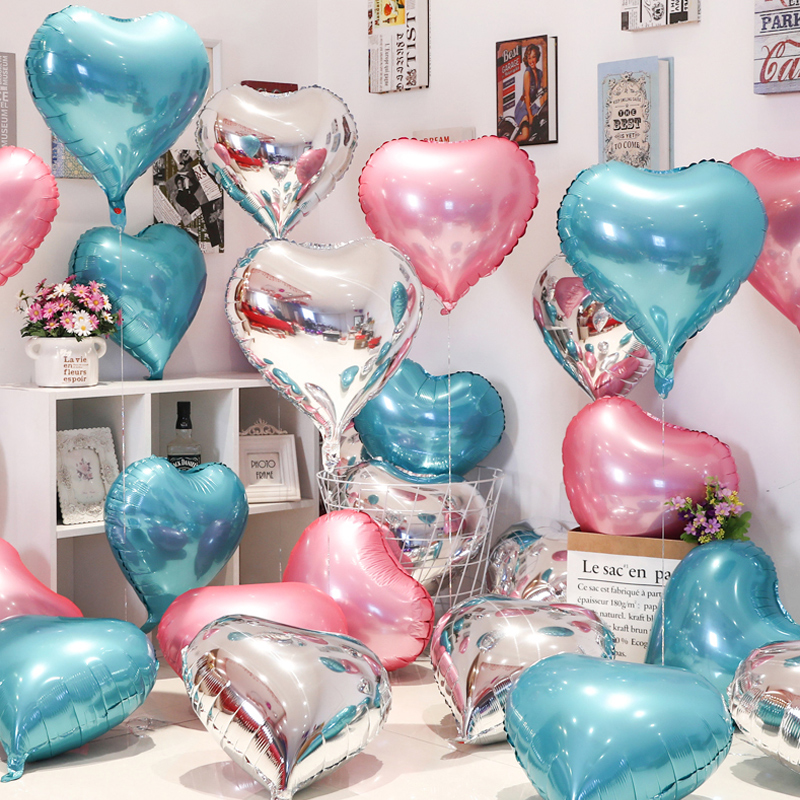 Helium Love Heart Foil Balloons for Wedding Valentine's Day Christmas Birthday Party Decor
