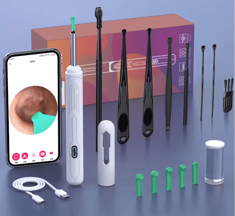 HD Ear Cleaner with Camera and USB C Rechargeable Otoscope Tool Set