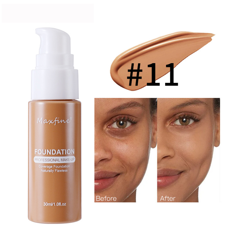 Lightweight Liquid Foundation with Full Coverage, Oil-Control, Waterproof & Sweat-Resistant Concealer