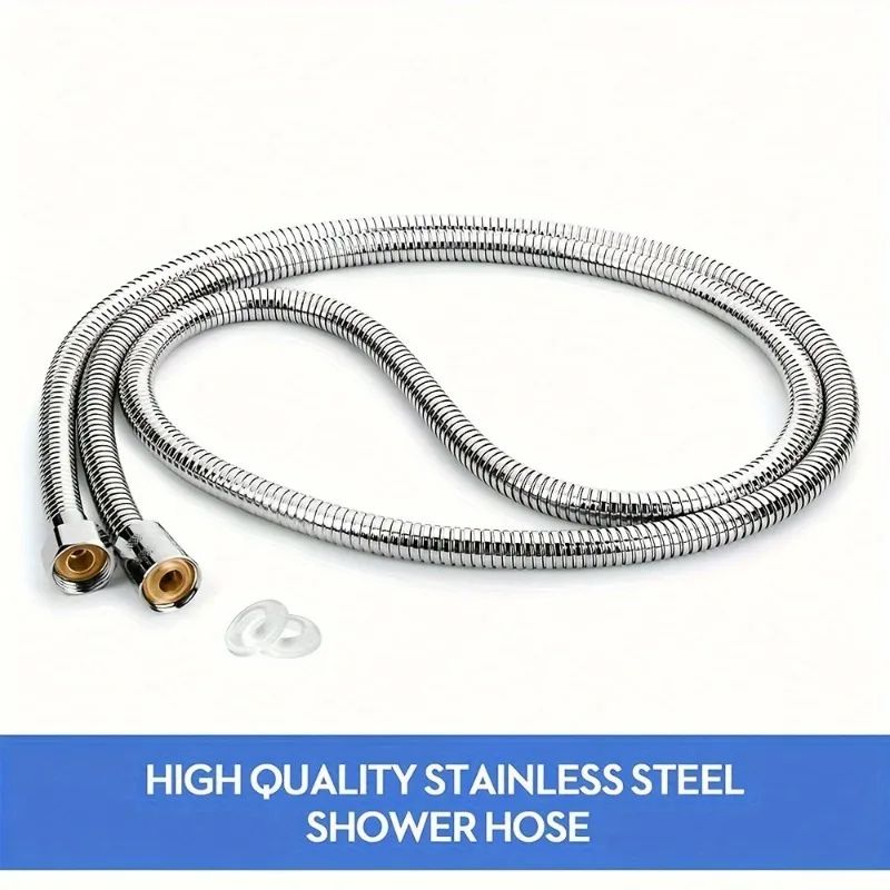 Stainless Steel Shower Hose Extension, Flexible Anti Tangle Bathroom Handheld Shower Water Pipe