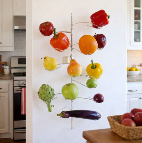Display Fruit Display Stand, Fruit and Vegetable Wall Mount Rack, Creative Kitchen Utensil Household Item