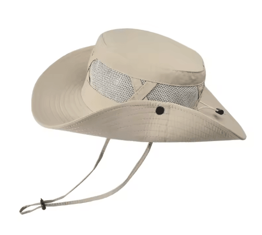 Mens Breathable Sunscreen Hat Wide Brim Outdoor Mountaineering Fishing Sunshade