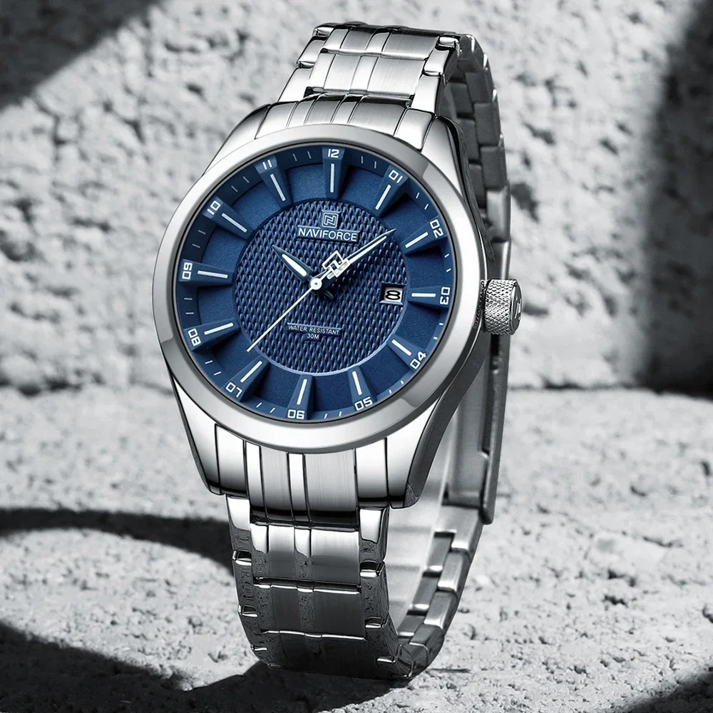 Luxury Mens Waterproof Quartz Watch Stainless Steel Luminous Wristwatch for Business & Fashion